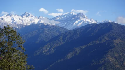 Papier Peint photo autocollant K2 paysage dans les montagnes des pics de la chaîne himalayenne du Karakoram, pics K2