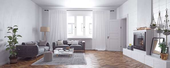 modern living interior.