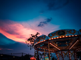 merry-go-round in the night