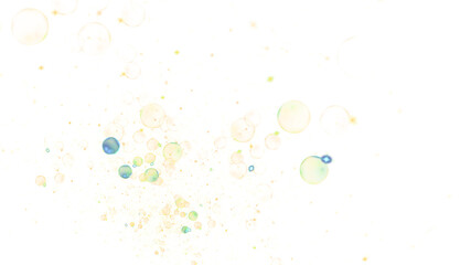 Abstract holiday background with golden stars and drops. Fantastic light effect. Digital fractal art. 3d rendering.