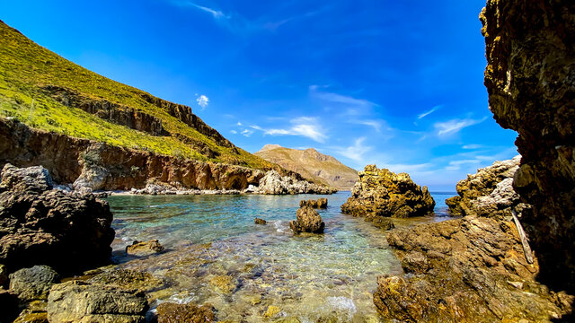 Sicily coast, Zingaro Nature Reserve in San Vito Lo Capo, Italy