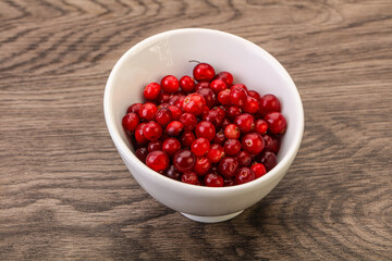 Sweet and tasty cranberry in the bowl