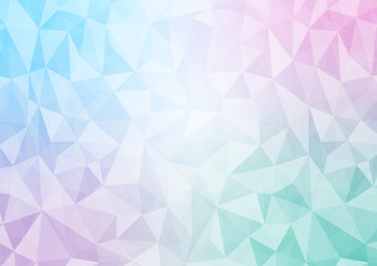 抽象的な幾何学模様と青・緑・紫系グラデーション背景素材