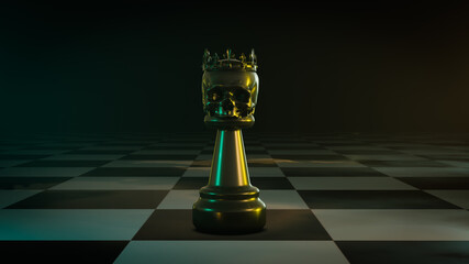 death queen on chessboard