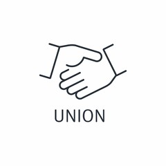 Union. Vector linear icon isolated on white background