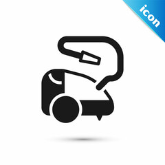 Grey Vacuum cleaner icon isolated on white background. Vector