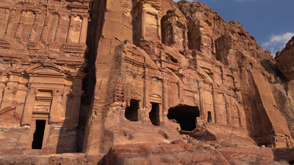 Royal Tombs and Street of Facades in Petra - Jordan, World Heritage Site