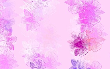 Fototapeta premium Light Pink, Red vector natural artwork with flowers.