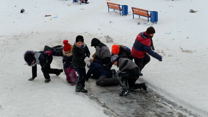 winter day Ural Russia