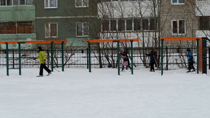 winter day Ural Russia