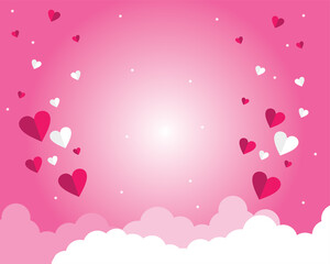 Valentine day background with love seamless design vector illustration. Happy valentine day