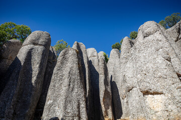In the ancient city of Selge in Antalya, “Adam Kayalar,”means “Man Rocks” resemble several...