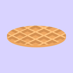 Croffle Cartoon Flat Vector Illustration