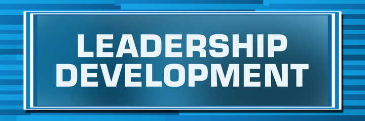 Leadership Development Blue Lines Background Gradient Box Text 
