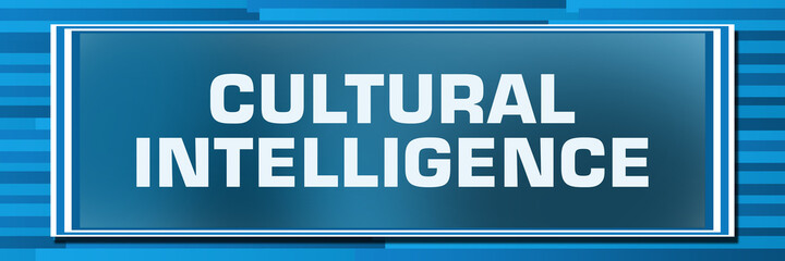 Cultural Intelligence Blue Lines Background Gradient Box Text 