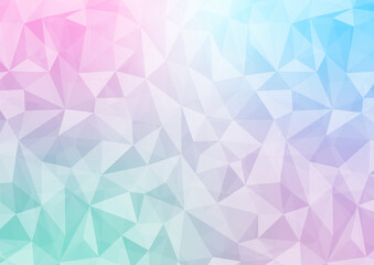 抽象的な幾何学模様と青・緑・紫系グラデーション背景素材