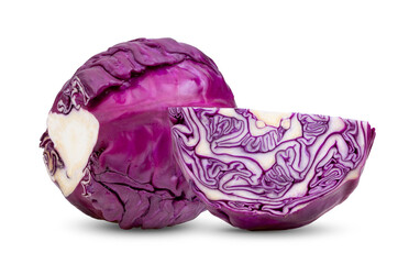 Red cabbage isolated on white