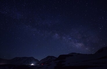 満天の星空　北アルプス 立山連峰