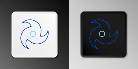 Line Tornado icon isolated on grey background. Cyclone, whirlwind, storm funnel, hurricane wind or twister weather icon. Colorful outline concept. Vector