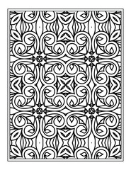 mandala pattern with black and white color. black and white coloring book pattern. mandala line art svg cut file