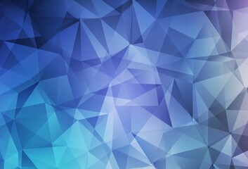 Obraz premium Dark Pink, Blue vector triangle mosaic background.