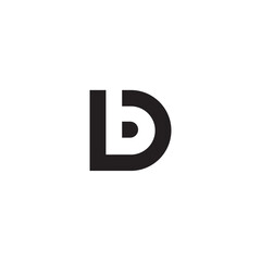 
letter Db bD D b simple symbol logo vector - obrazy, fototapety, plakaty
