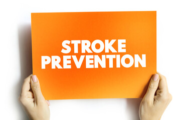 Stroke prevention text quote, medical concept background