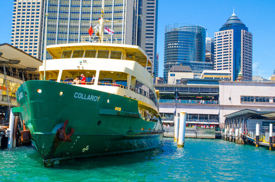 SYDNEY, AUSTRALIA. – On November 26, 2017. - Ferries is the public transport ferry services operate on Sydney Harbour and the Parramatta River. The image at Circular quay wharf.