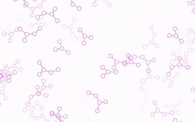 Light Pink vector pattern with artificial intelligence network.