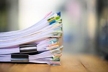 document file paperwork Stacked files at office