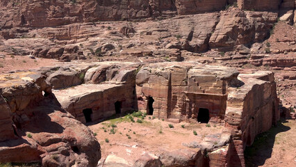 Around the Crussader Castle at el - Habis in Petra - Jordan, World Heritage Site