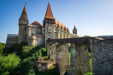 Fototapeta na wymiar Hunyadi gothic castle in Transylvania