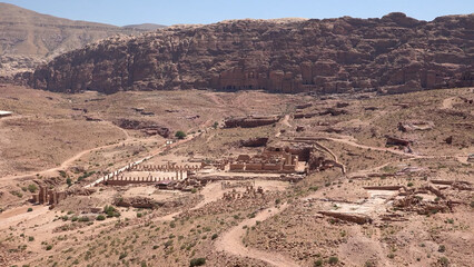Around the Crussader Castle at el - Habis in Petra - Jordan, World Heritage Site
