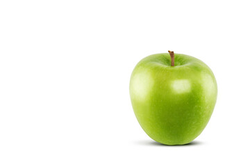 Green apple on a white background