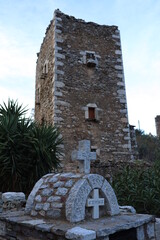 historic town called Vathia on Peloponnese, Greece. Mani