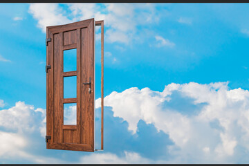 A fragment of a new plastic door