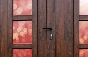 A fragment of a new plastic door
