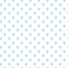 Watercolor heart seamless pattern for fabric. Valentine;s day hearts, Pastel heart repeat background for Valentine's Day greeting cards, posters, baby shower