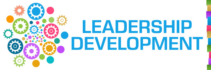 Leadership Development Colorful Dots Circular Gears Left 