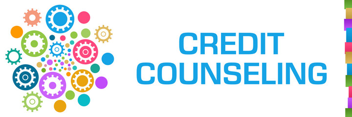 Credit Counseling Colorful Dots Circular Gears Left 
