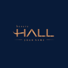 Female monogramlogotype for a beauty center. Logo vector linear initial H with lash. Emblem design Lettering business logotype