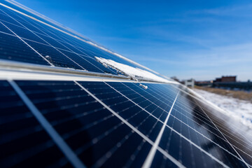 solar panels on the roof - winter