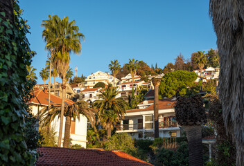 Fototapeta premium Herceg Novi. Montenegro, Bay of Kotor, Herceg Novi - old town at Adriatic coast. Herceg Novi - coastal town in Montenegro located at entrance to Bay of Kotor