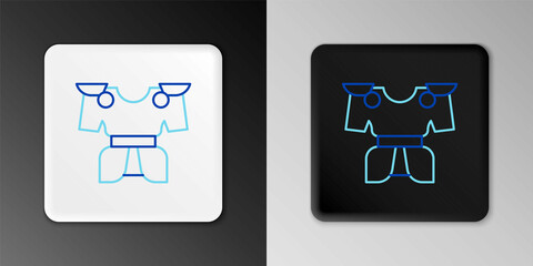 Line Body armor icon isolated on grey background. Colorful outline concept. Vector