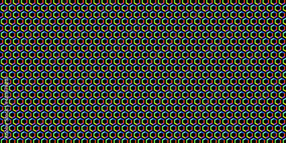 Poster Abstract color hexagon background. Modern cube texture. Vector EPS 10