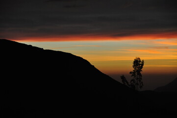 Sunset in chilean altiplano