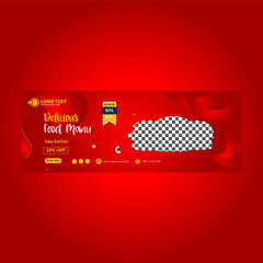 Red Facebook cover design