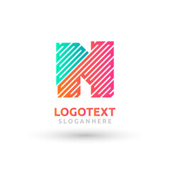 Fototapeta premium letter N logo