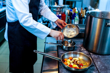 Chef preparing food in the kitchen