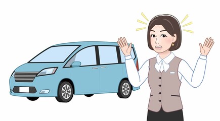 車と女性